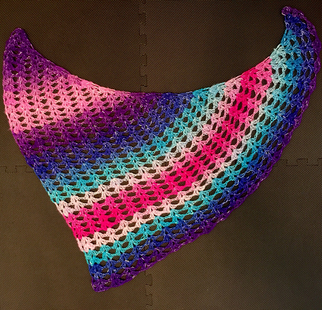 crochet shawl bi flag colors