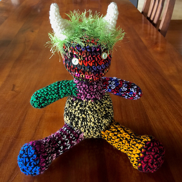 little monster crochet toy