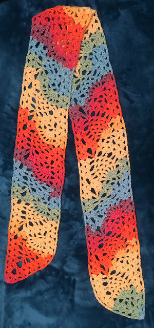 crochet pineapple scarf