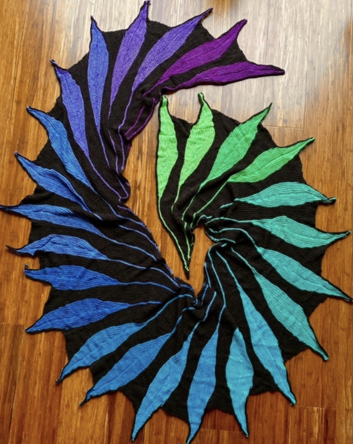 Gradient dragon / fairy scarf / wrap