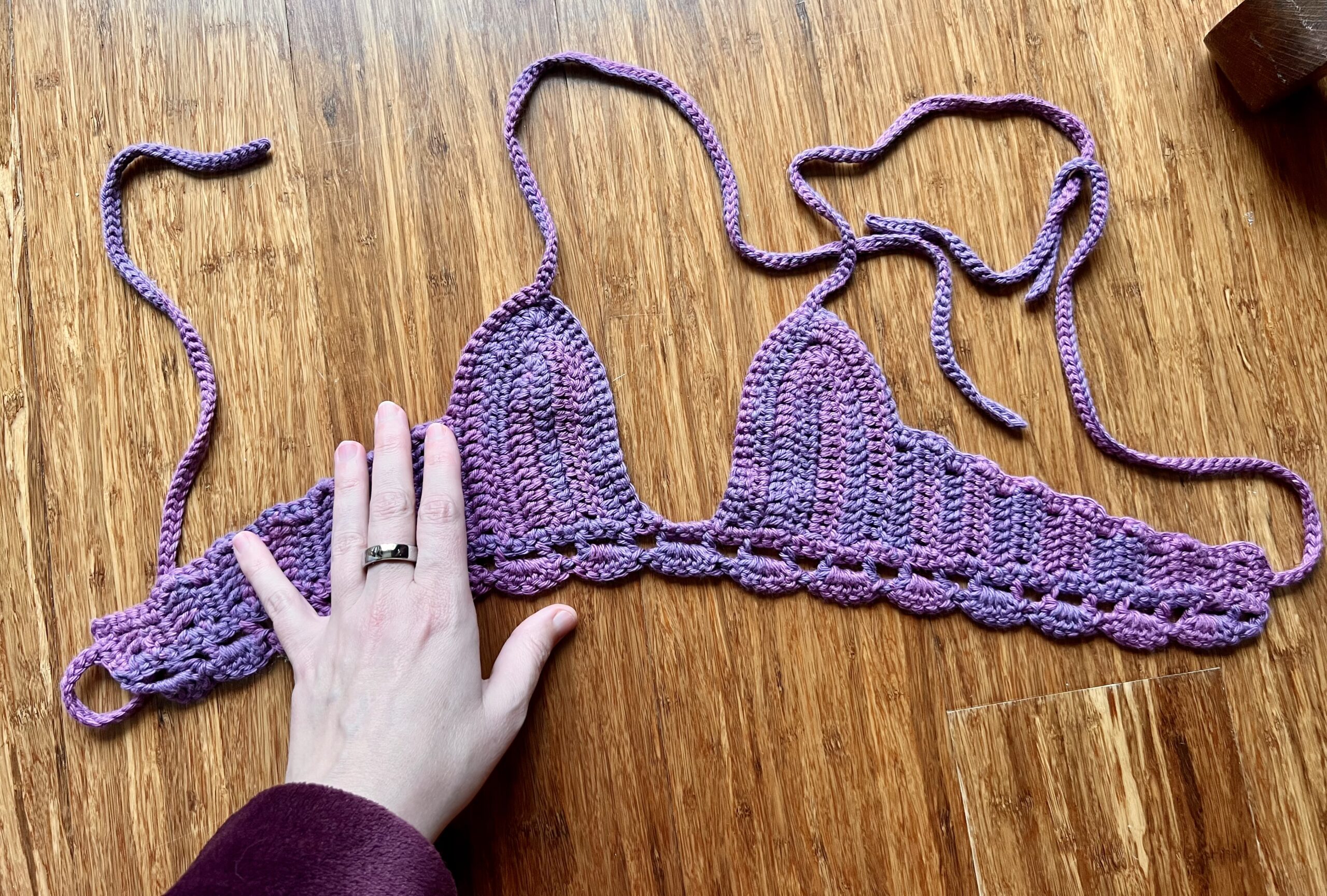 Purple bikini top