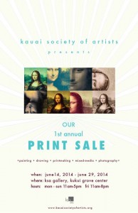 Kauai Society of Artists 1st Annual Print Sale @ Kauai Society of Artists Gallery | Lihue | Hawaii | United States