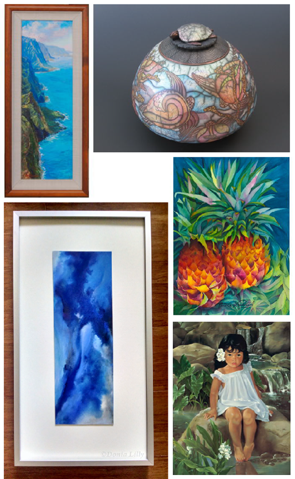 Donia Lilly painting - 1 of 5 pieces that sold at the Aloha Expressionism Art Exhibition & Silent Auction at the 2015 Hawaii Food & Wine Festival