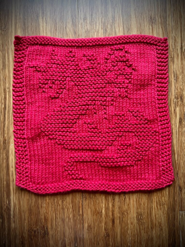 Red Dragon dish / wash cloth