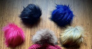 Hypoallergenic Slouchy Crochet Hat with Interchangeable Pom