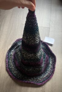 Winter Ombre Witch Hat with wire brim 