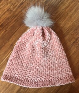 Hypoallergenic Slouchy Crochet Hat with Interchangeable Pom