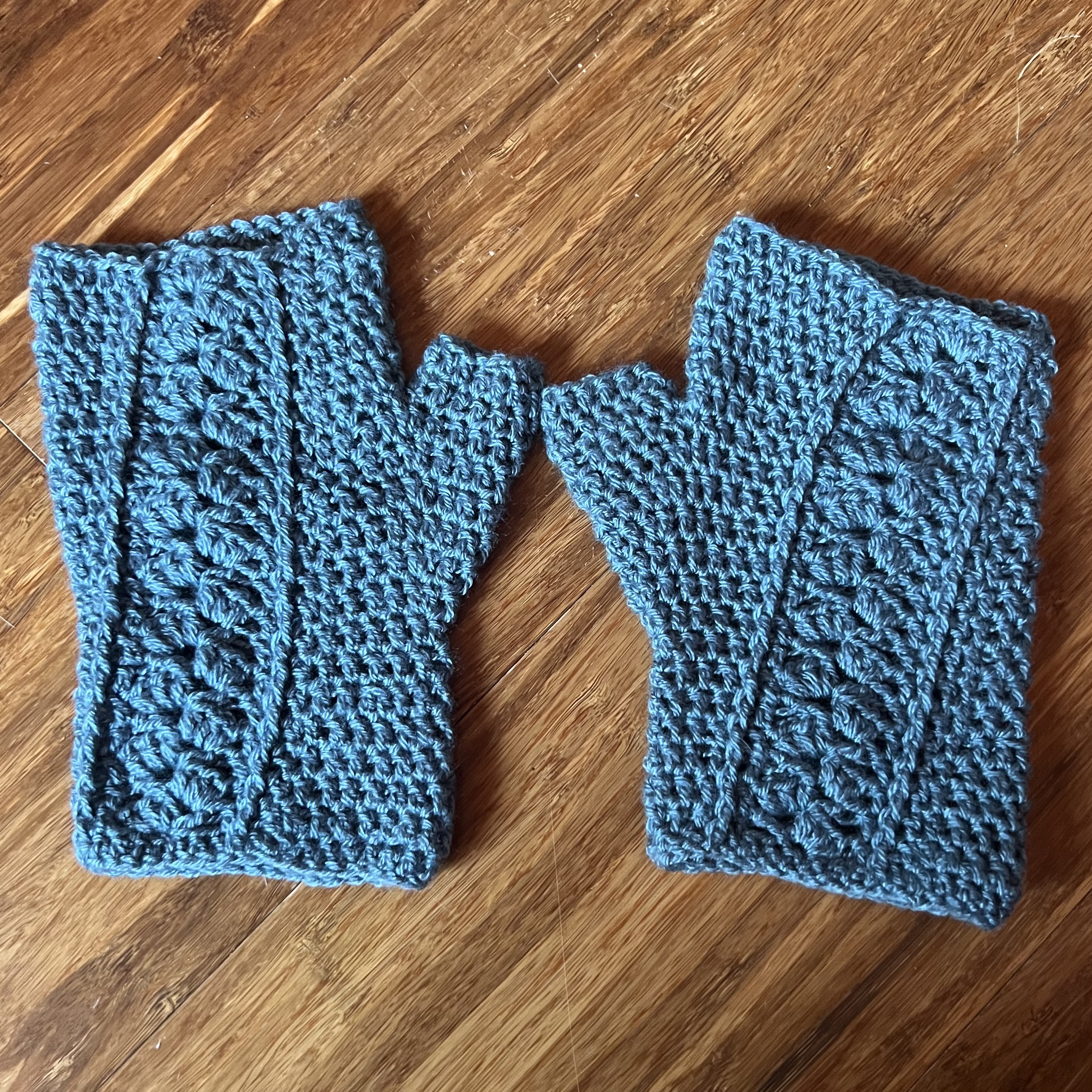 Slate Blue Fingerless Mitts