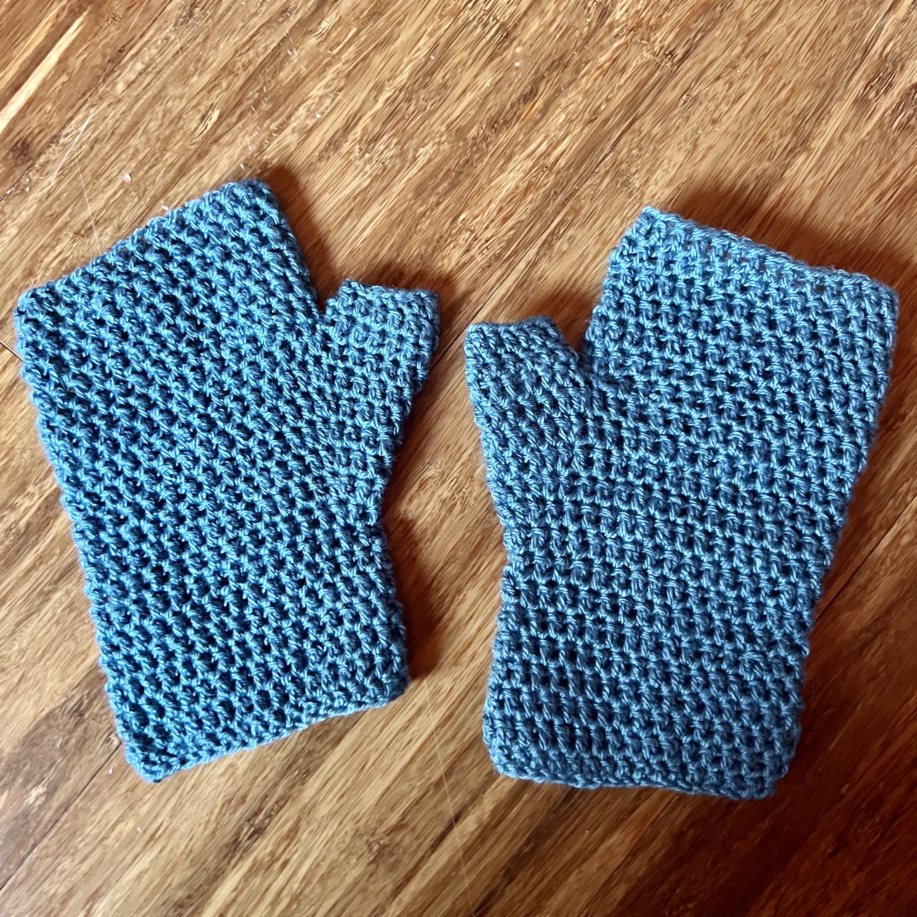 Slate Blue Fingerless Mitts